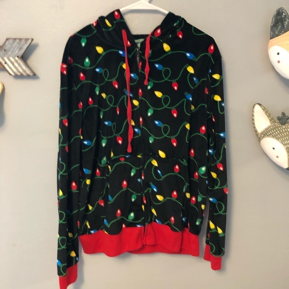 Christmas lights hoodie size medium